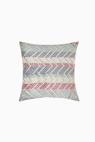 Squame Viscose-Blend Multi Renk Zigzag Yastık