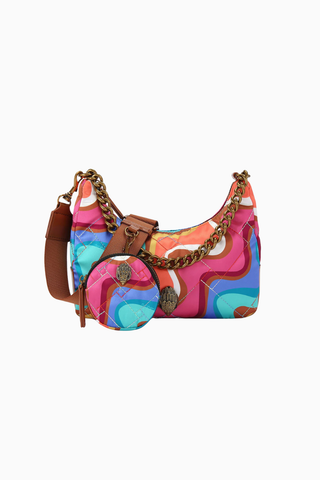 London Renkli Crossbody Çanta, Geniş Bölmeli, Kilitli, Ayarlanabilir Askılı