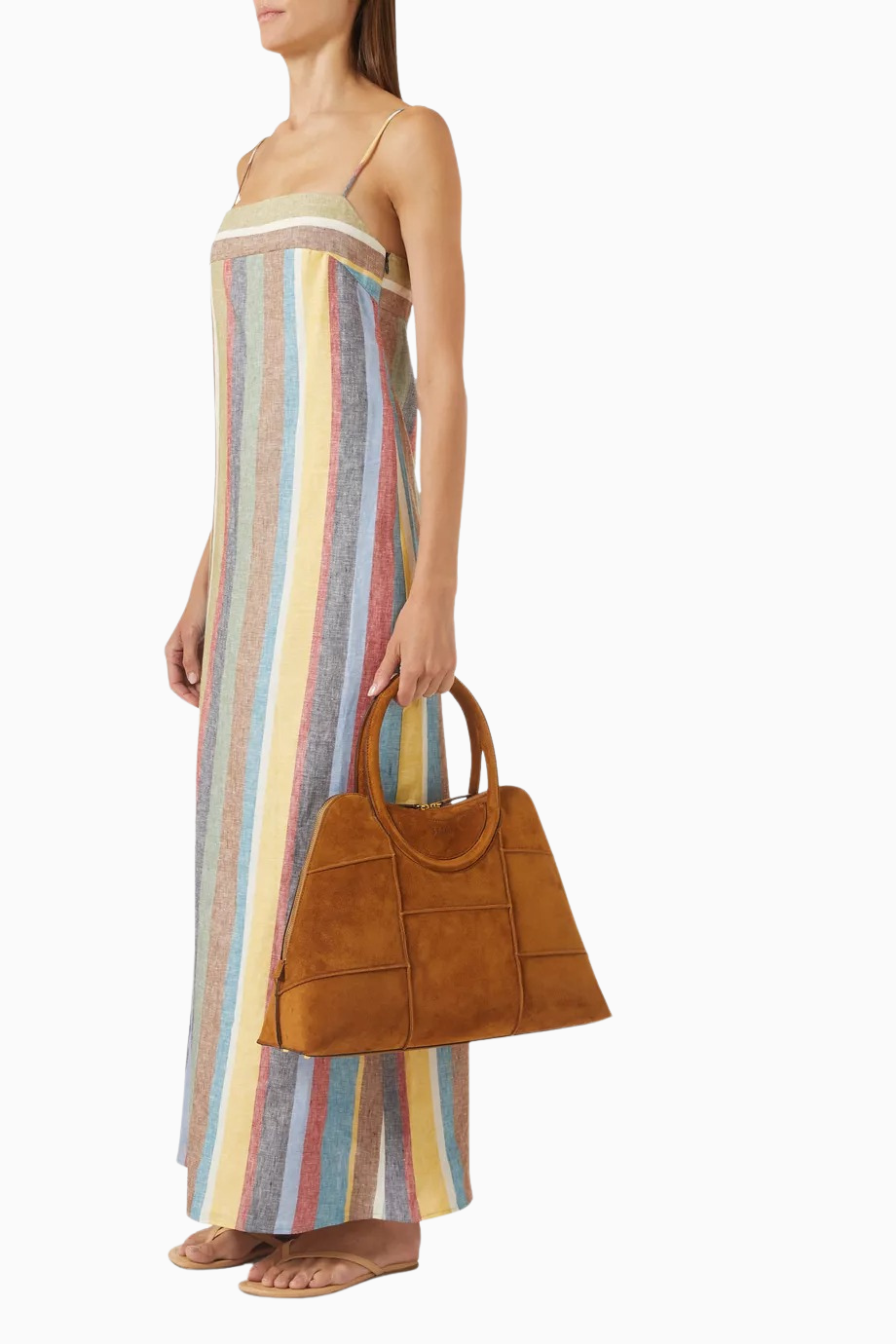 Naomi Kahverengi Patchwork Süet Satchel Çanta, Zarif ve Modern Tasarım