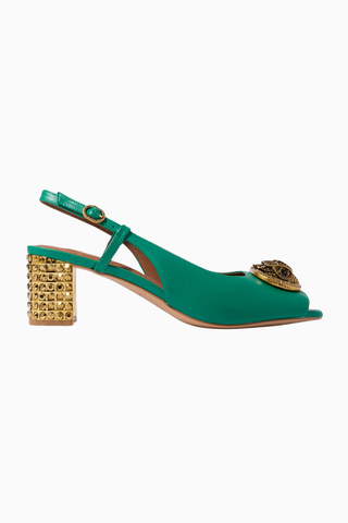 Chelsea Block Slingback 60 Heel Yeşil Topuklu