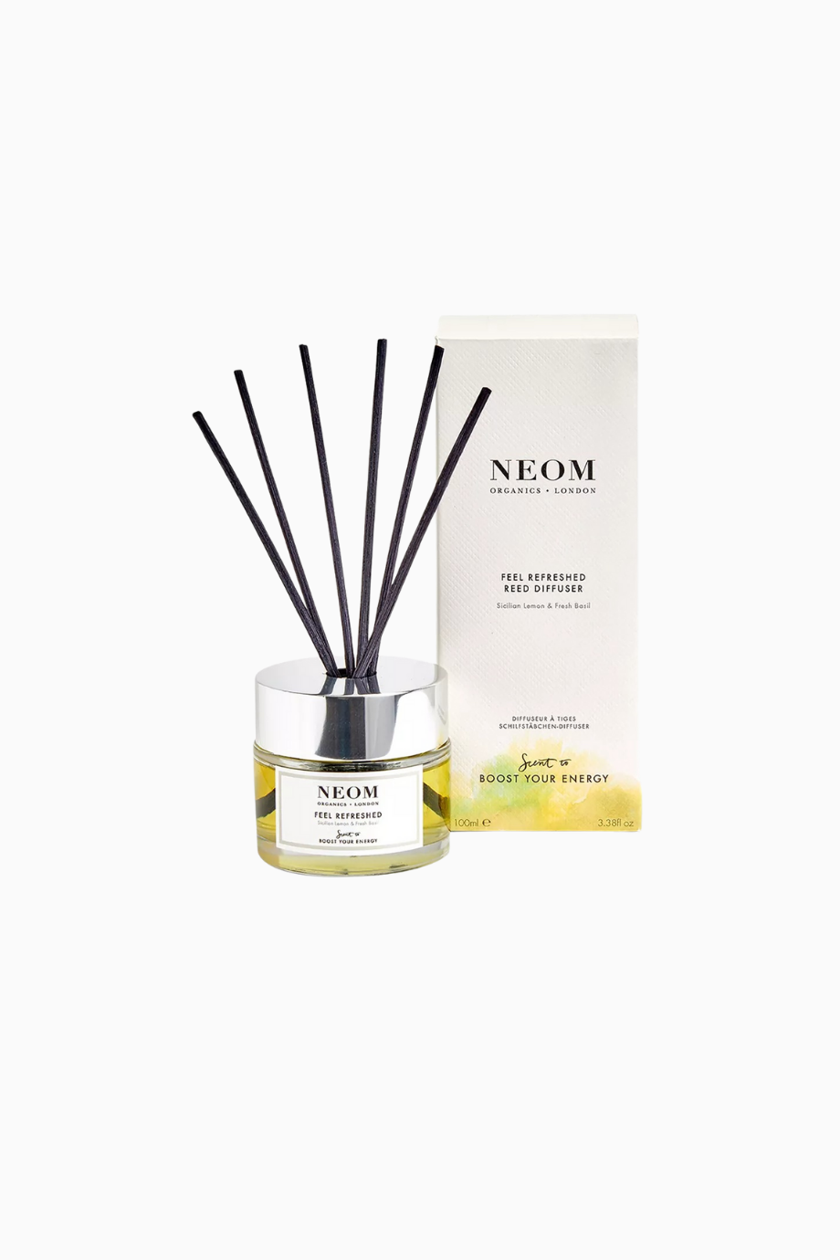 Feel Refreshed Reed Diffuser 100ml Sicilyan Limon ve Taze Fesleğen ile Canlandırıcı Enerji Veren Oda Kokusu