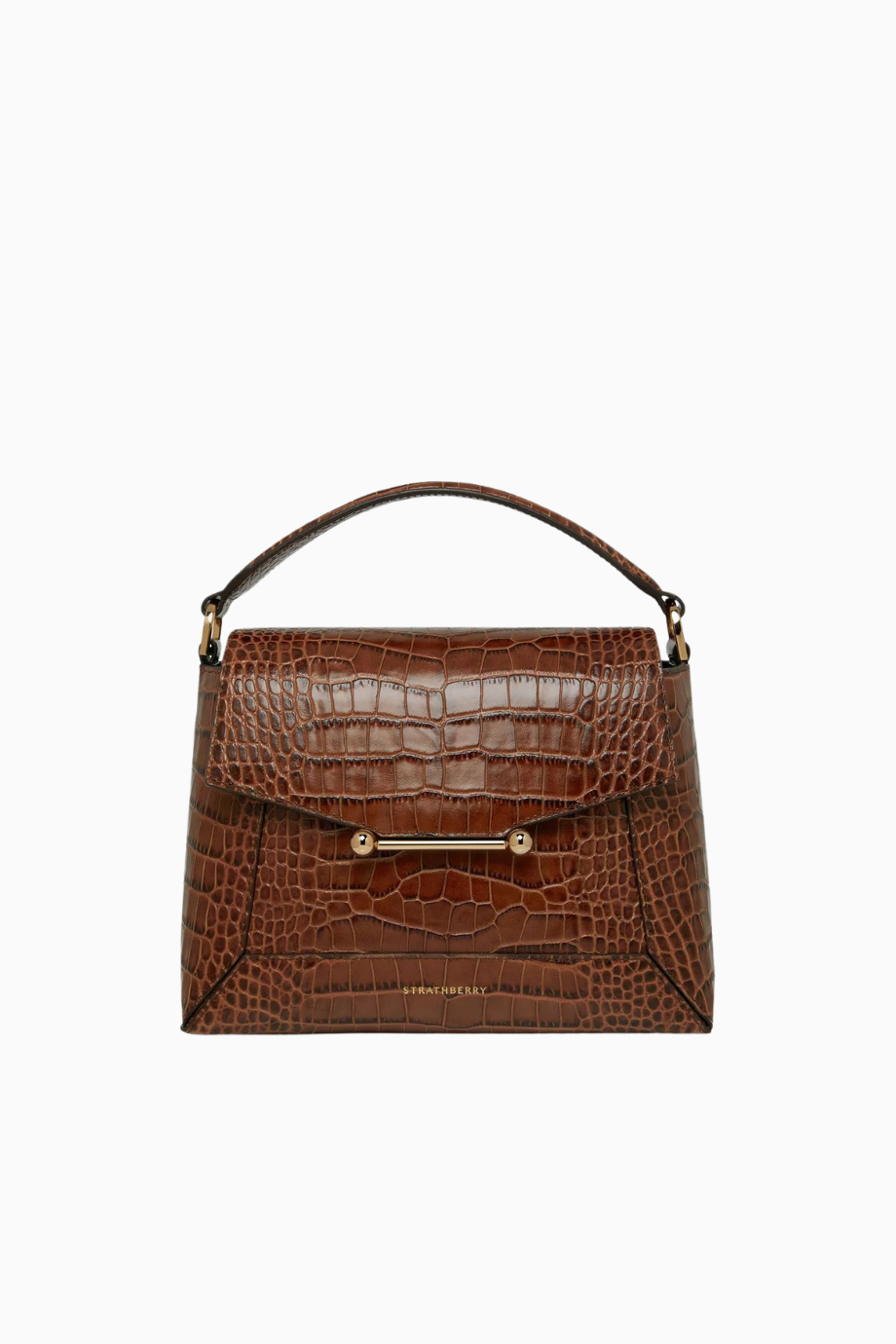 Mosaic Croc Deri Top Handle, Lüks El Çantası