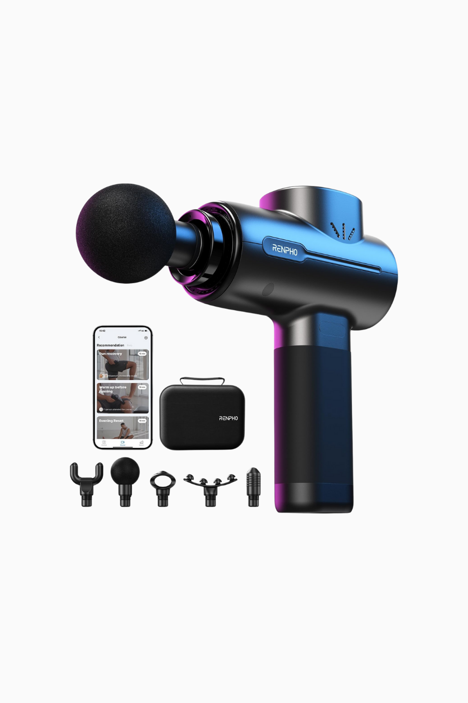 Bluetooth Masaj Tabancası, Derin Doku, LED Ekran, Hız Kontrolü