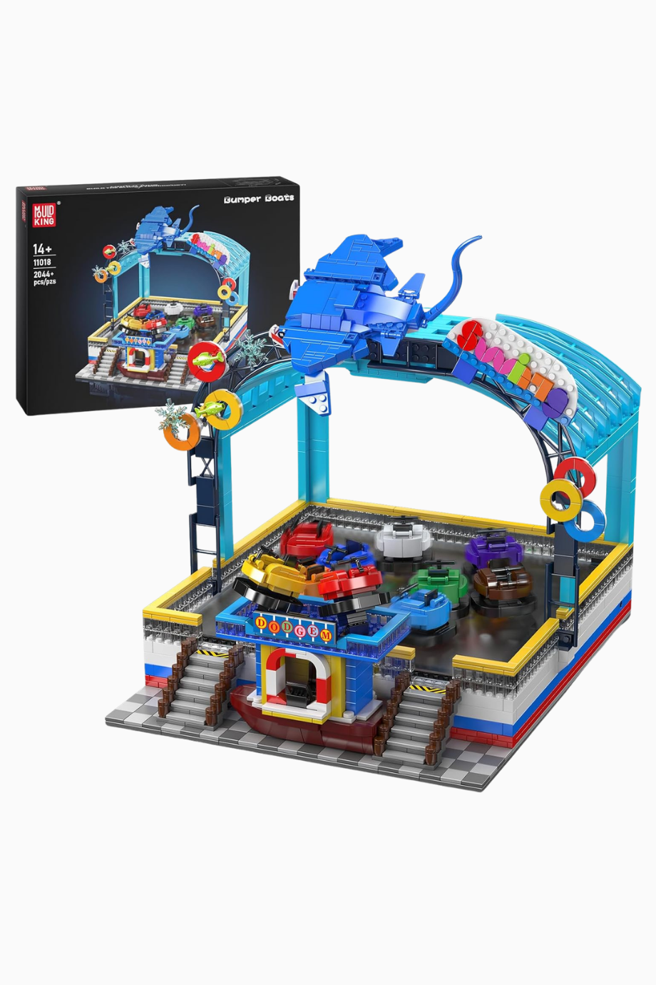 Eğlence Parkı Bumper Car Yapım Seti 2044 Parça Elektrikli Model