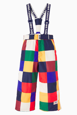 Multicolor Tiles Çocuk Kayak Salopet Pantolon