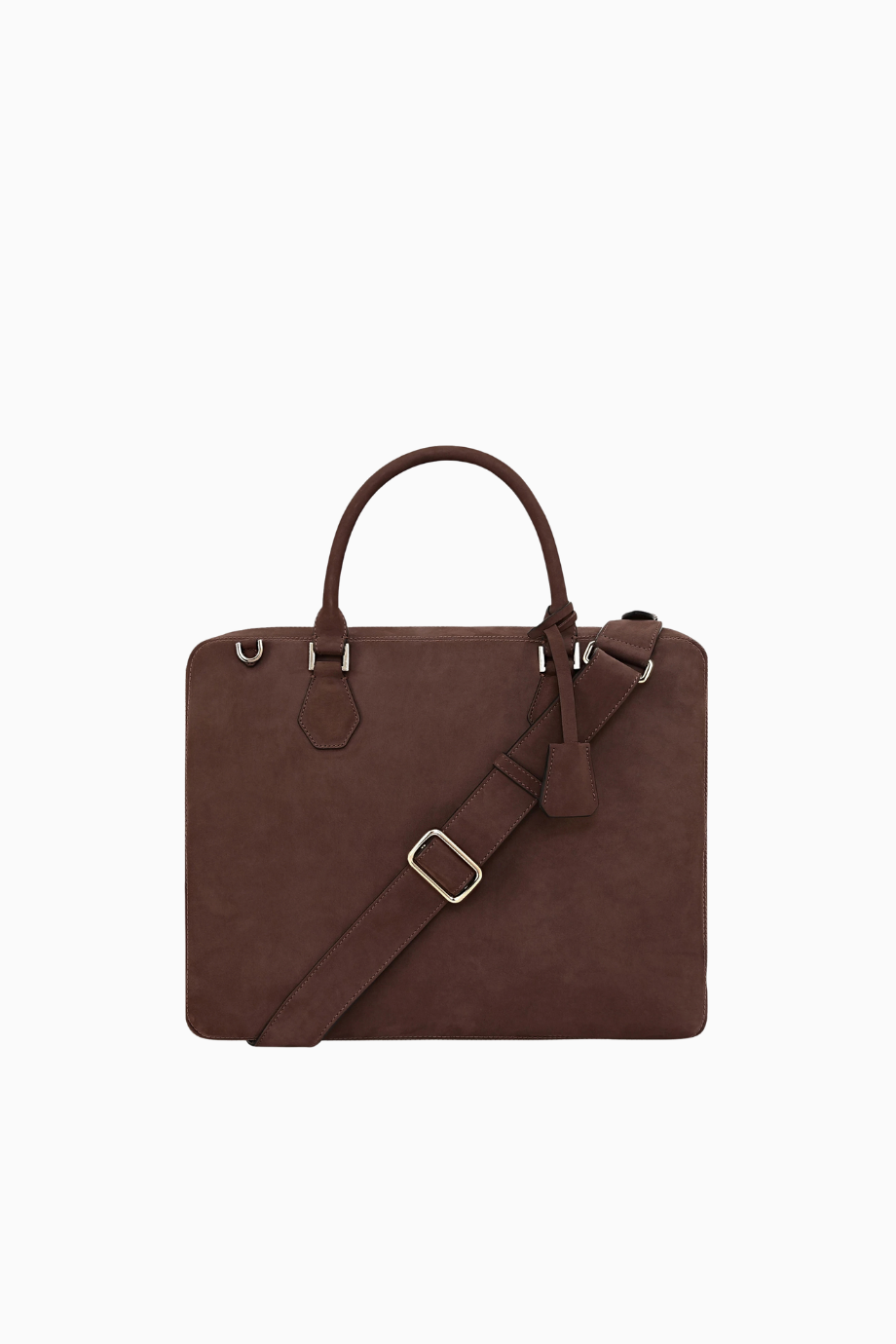 Nubuck Deri Evrak Çantası Lüks Dayanıklı Unisex İş Çantası