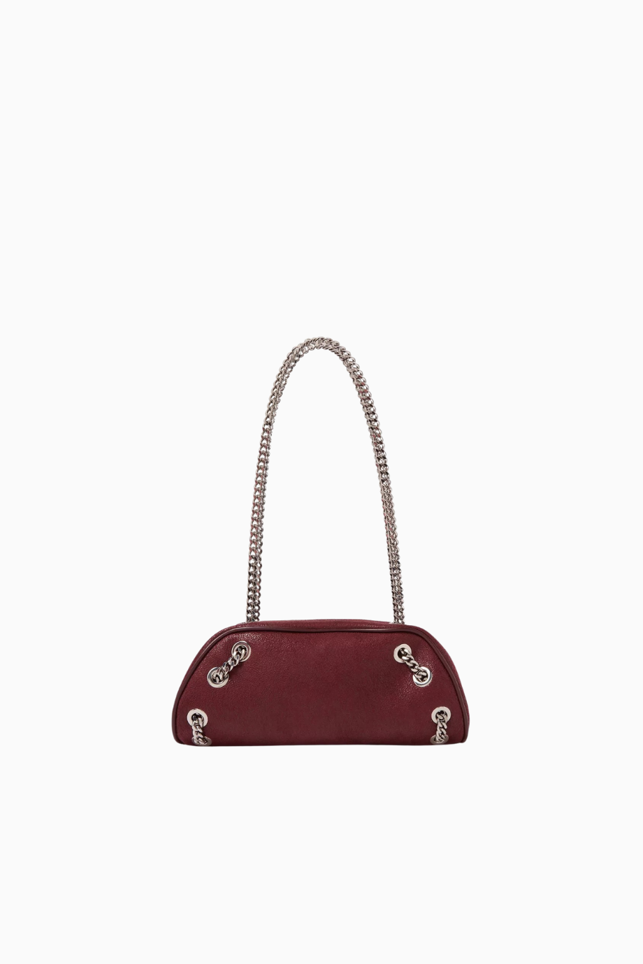 Shaggy Deer Vegan Deri Falabella, Zincir Detaylı Bowling Omuz Çantası