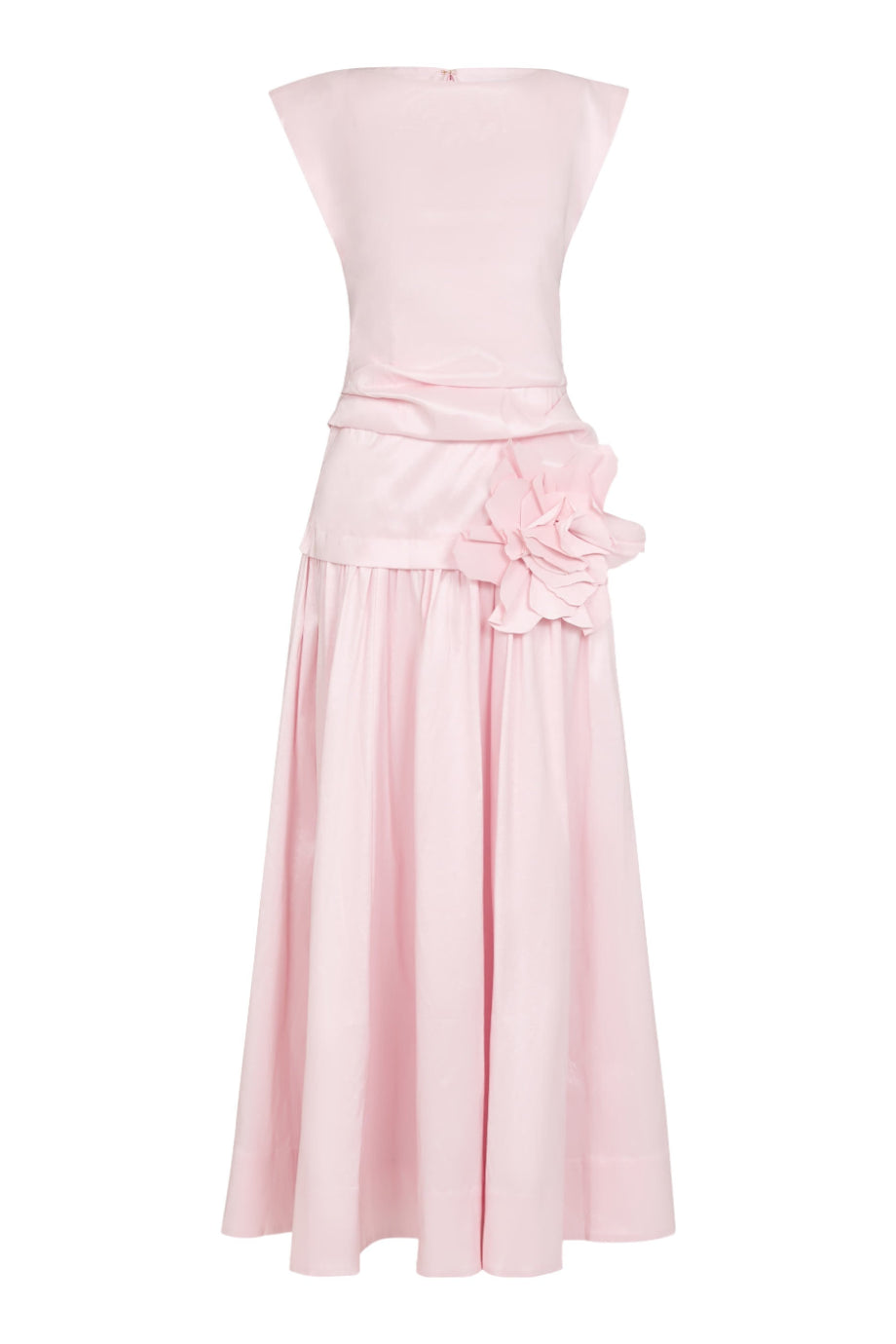 Delph Saten Floral Detaylı Maxi Kadın Elbise