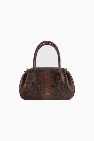 Oyster Mini Duffle Snake %100 Deri, El İşçiliği Lüks İtalyan Çapraz Çanta