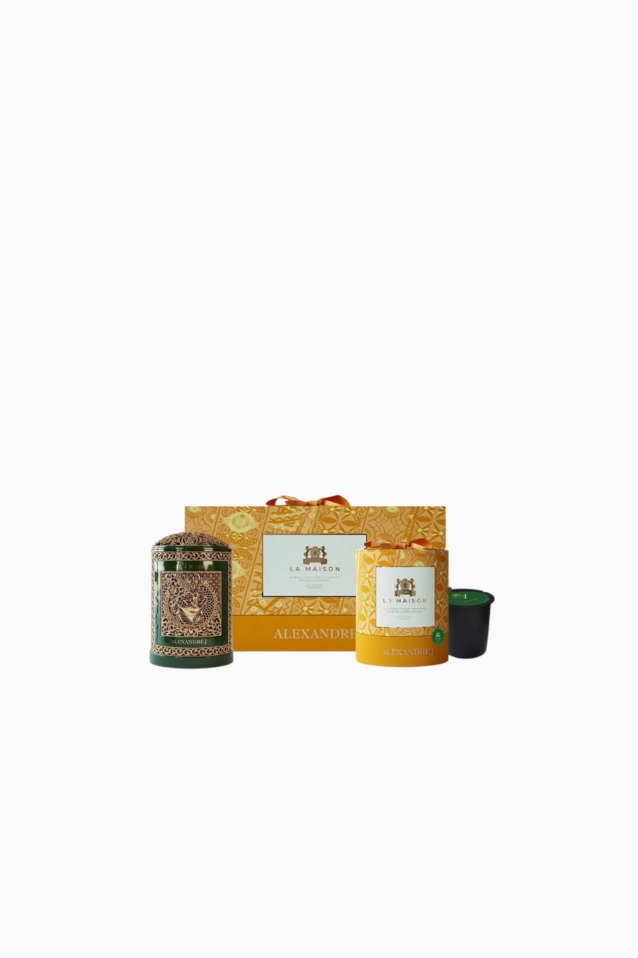 Deep Emerald Mum ve Holder Hediye Seti 220g, Mint-Patchouli