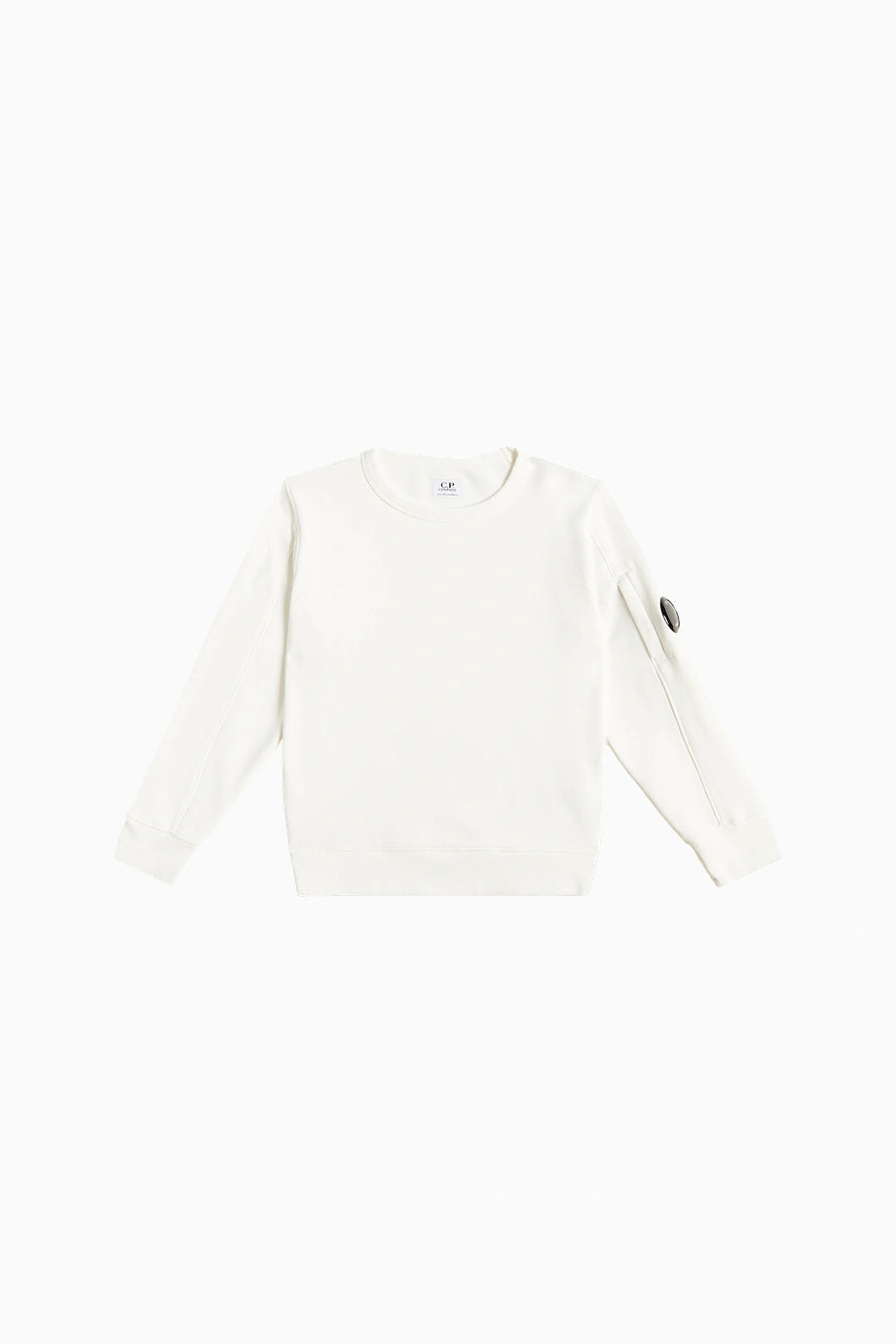 Diagonal Fleece Lens Beyaz Çocuk Sweatshirt
