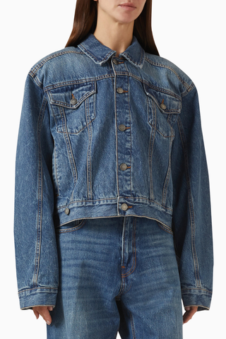 Renee Boxy Denim Ceket, Oversize Modern Kadın Jean Ceket
