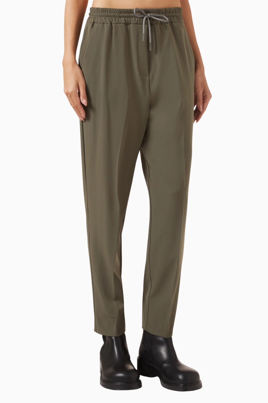 Unisex Twill Sweatpants, Elastik Bel ve Modern Rahat Günlük Stil