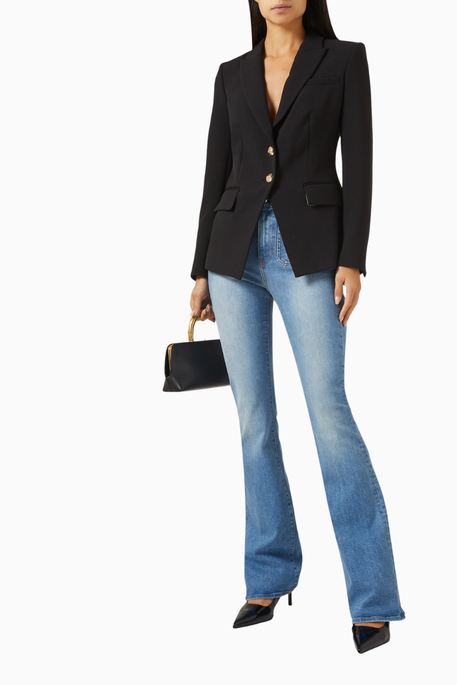 Beverly High-Rise Skinny Jeans, Lüks Mavi Denim