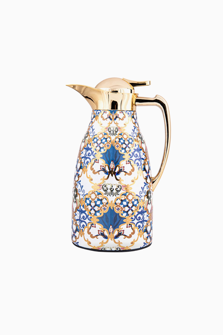 Blue Flower Gold Termos 1 Litre