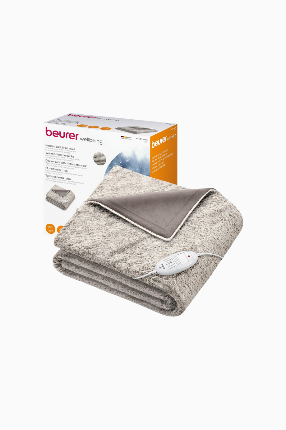 HD 75 Nordic Elektrikli Battaniye 180x130 cm, 6 Isı Kademeli, Otomatik Kapanma