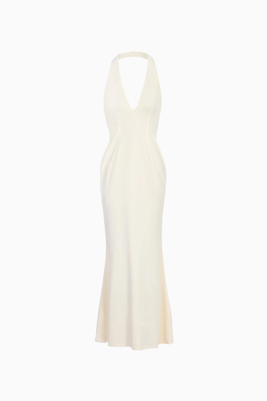 Plunging V Neck Halter Gown Kadın Elbise