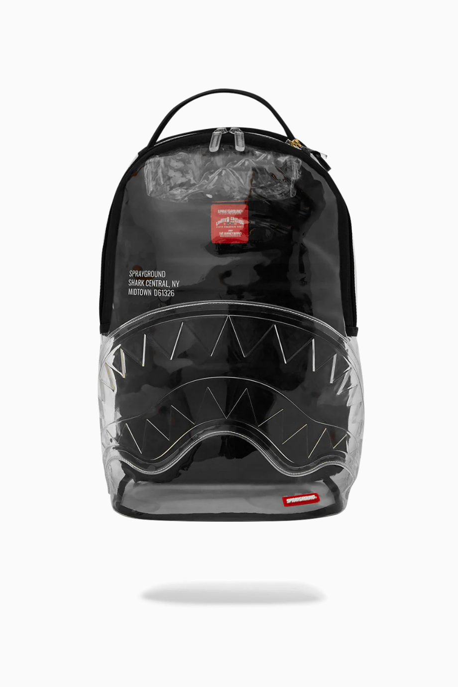 Partial Clear Shark Central DLX, Unisex Lüks Şeffaf Sırt Çantası, Sınırlı Sayıda