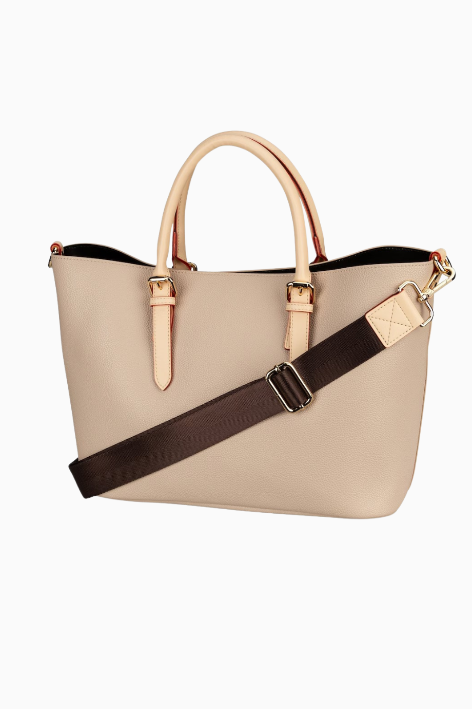 Ella Shopper M Bag-in-Bag Özellikli Şık ve Fonksiyonel Bej Kadın El Çantası
