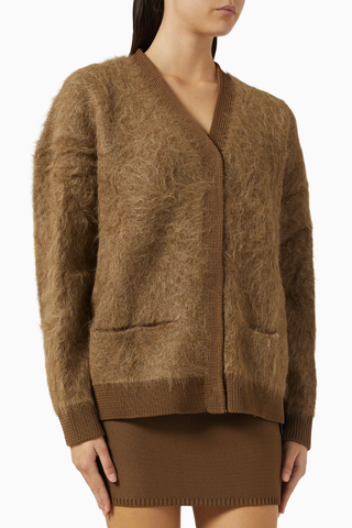 Haze Hairy-Knit Cardigan, Lüks Dokulu Modern Hırka