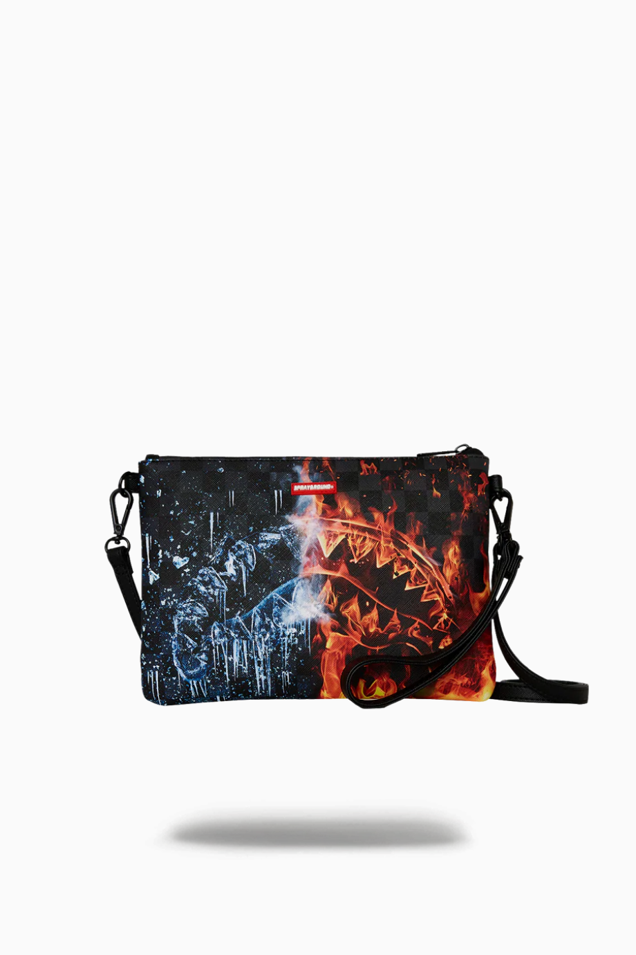 Fire & Ice Shark Crossover Clutch Lüks, Unisex Deri El Çantası, Sınırlı Sayıda