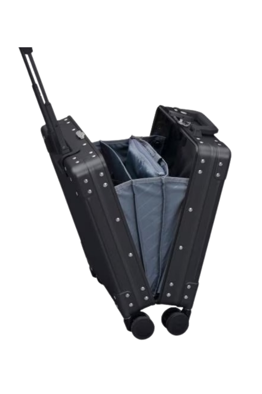 Siyah Alüminyum 4 Tekerlekli İş Arabası 42 cm,TSA Kilitli Şıklık