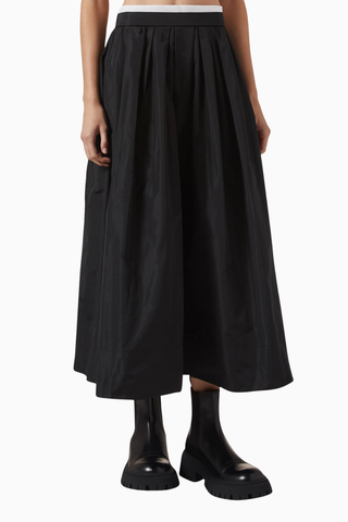 Juraly Siyah Technical Fabric Midi Etek, Zamansız ve Şık Siluet