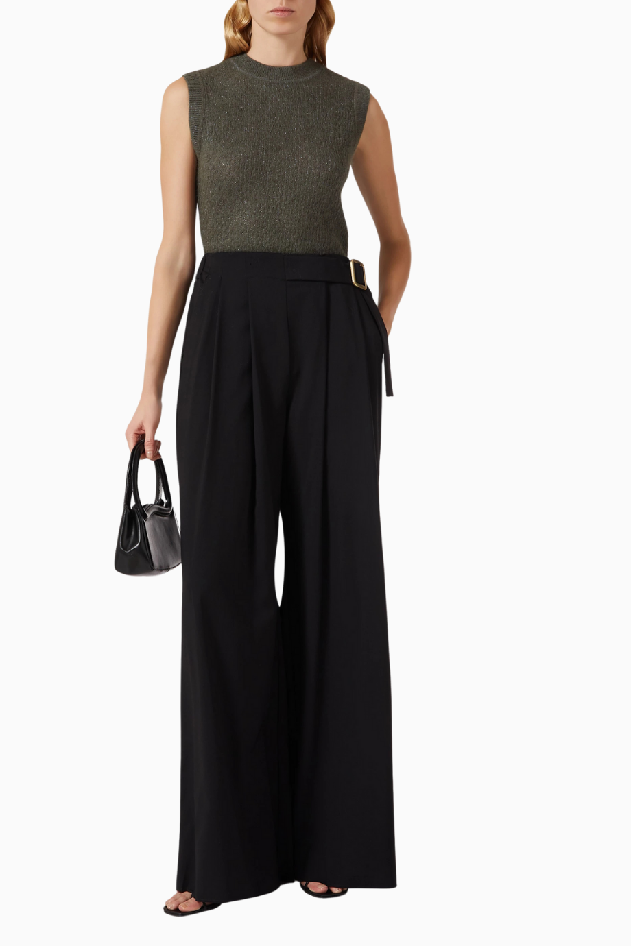Ralla Metalik Parlak Yeşil Kolsuz Triko Top, Şık ve Modern Stil