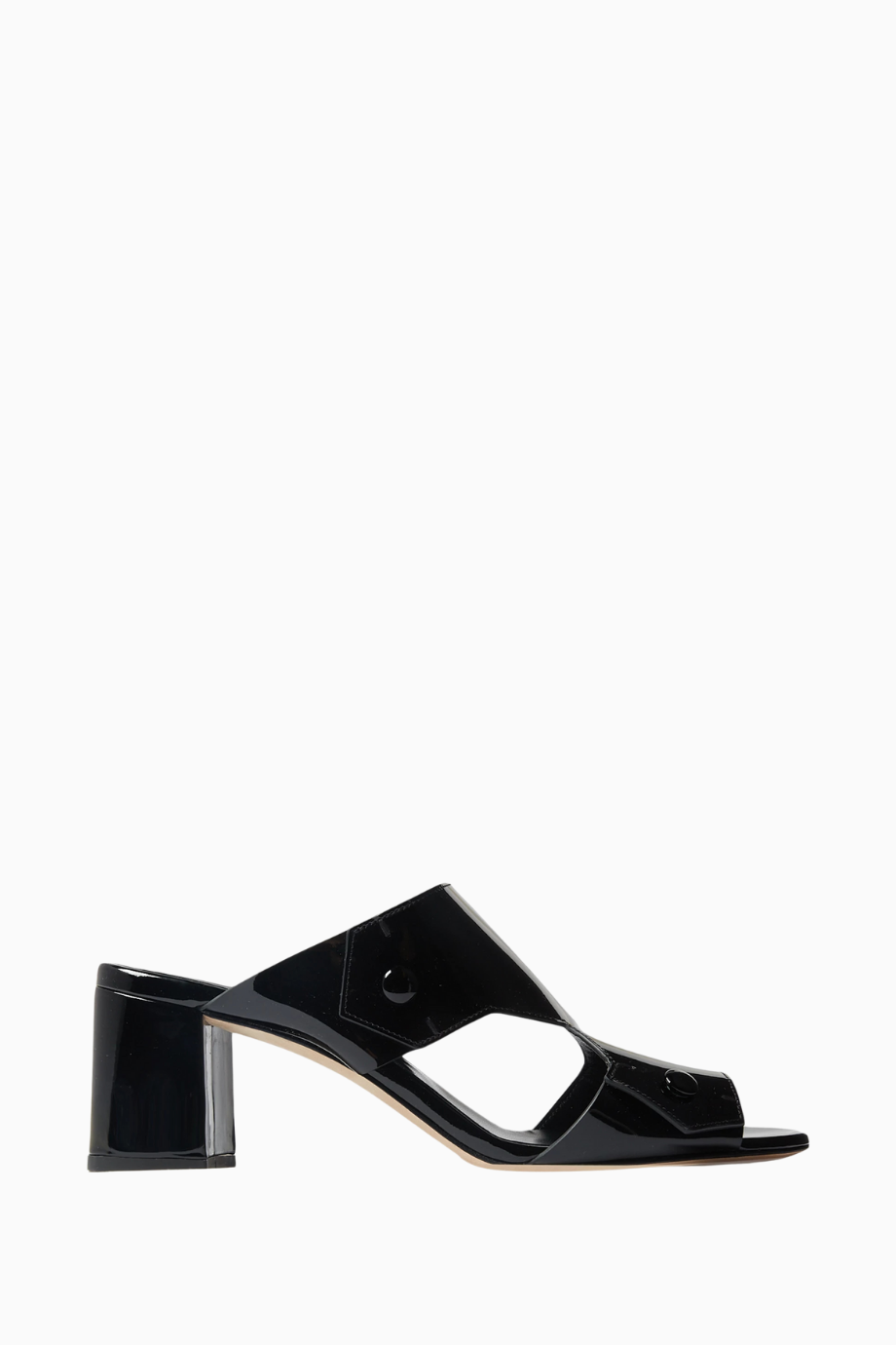 Cepida Agnesa Sandalet, Rugan Deri, Blok Topuk, Şık İtalyan Zarafeti