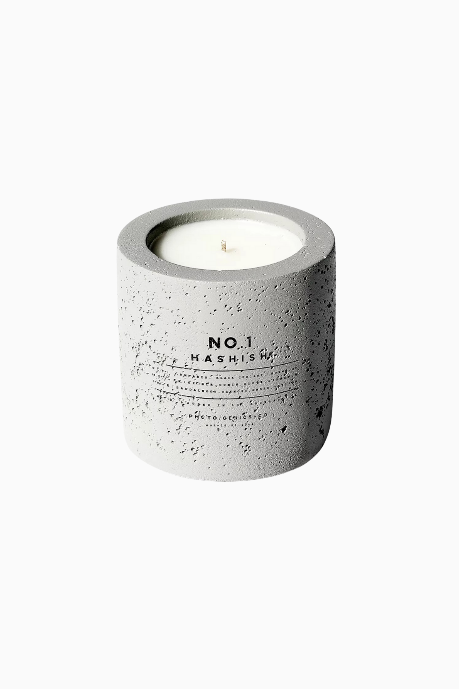 No.1 Hashish Concrete Candle 225g, Lüks Gri Beton Tasarımlı Mum