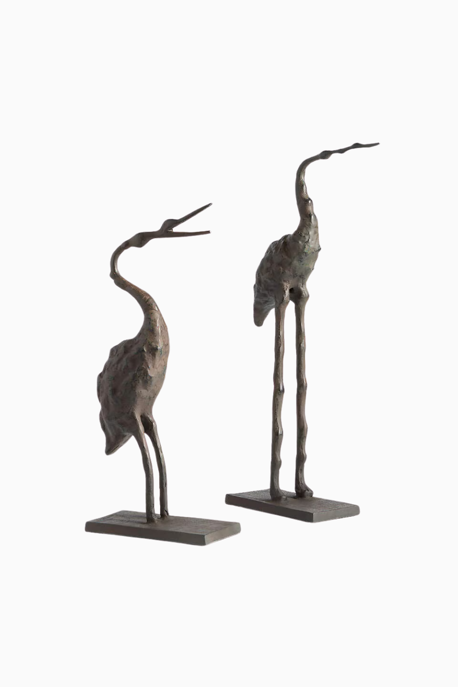 Aves 18" Siyah Metal Turna Heykeli, El İşçiliği Dekoratif Figür