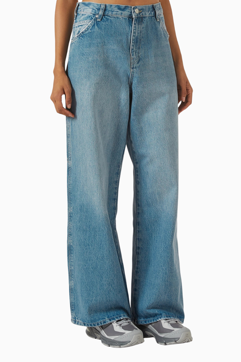 Skater Oversized Jeans, Lüks İşçiliğe Sahip Geniş Kesim Denim Pantolon