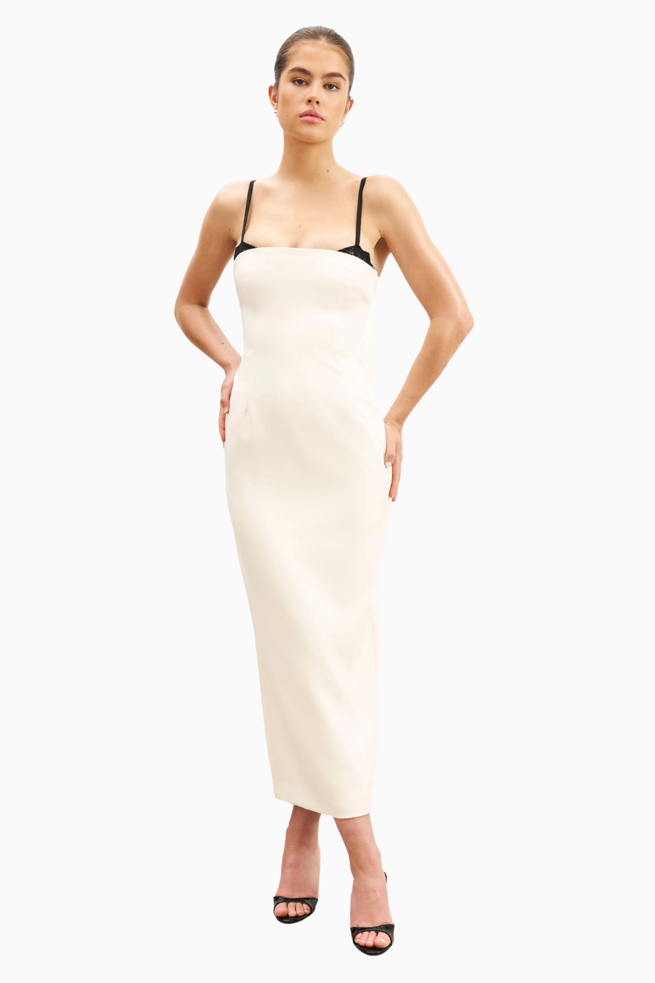 Tailored Bustier Maxi Dress Dantel Detaylı Kadın Elbise