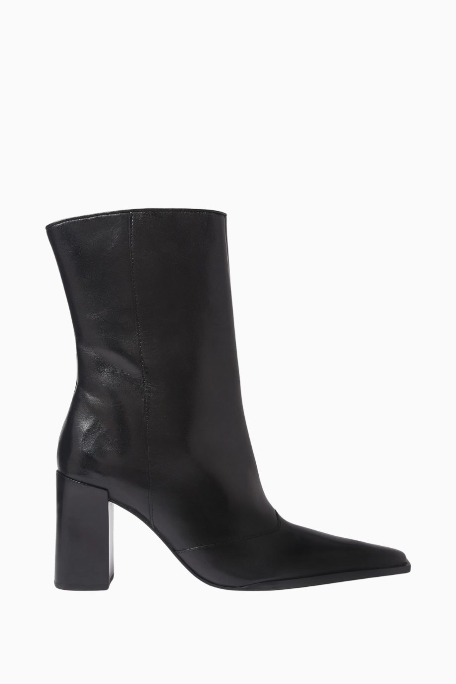 Raffaela 85 Siyah Deri Zarif ve Lüks, Orta Boy Topuklu Bot