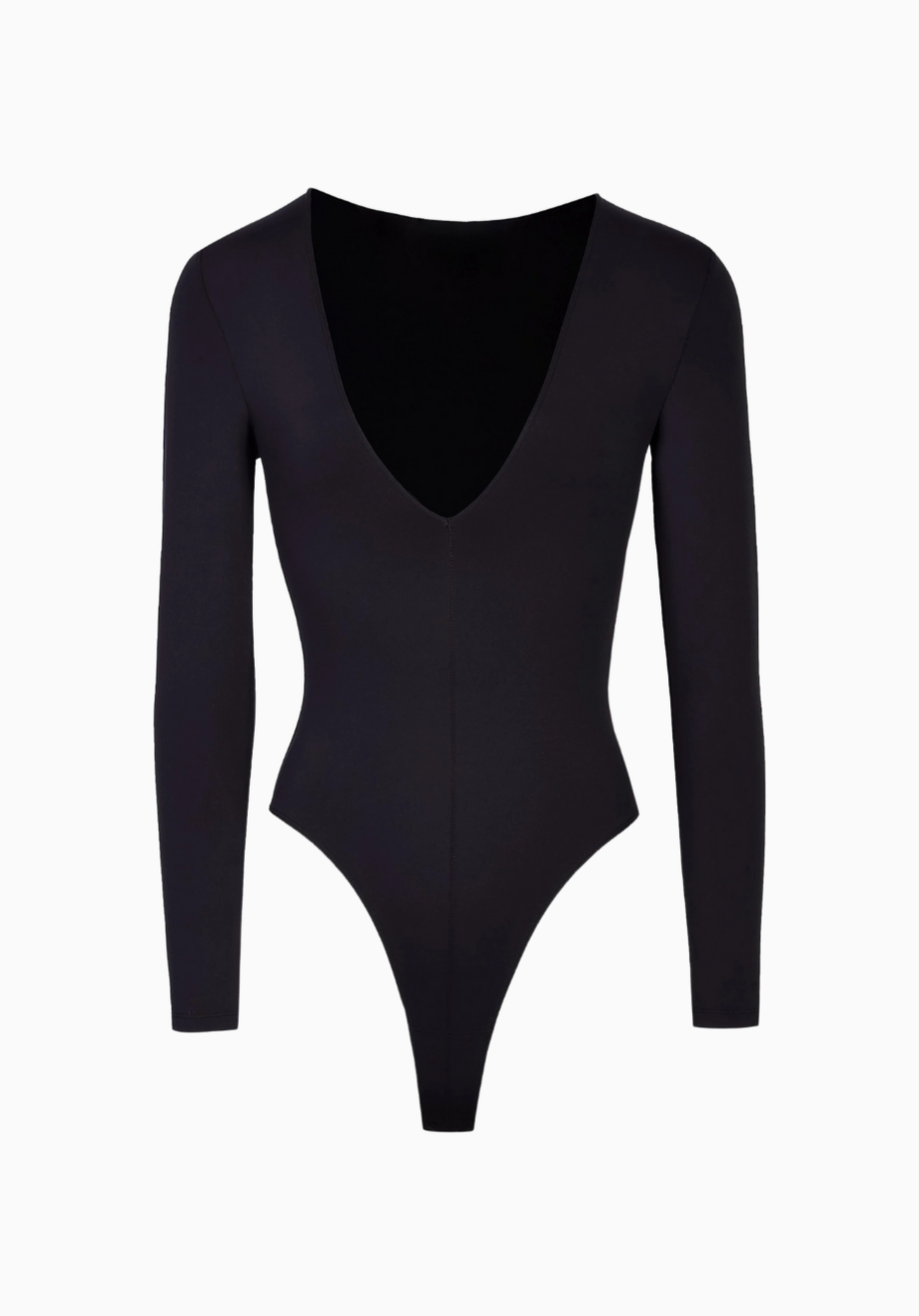 Kadın Uzun Kollu Derin V Yaka Bodysuit