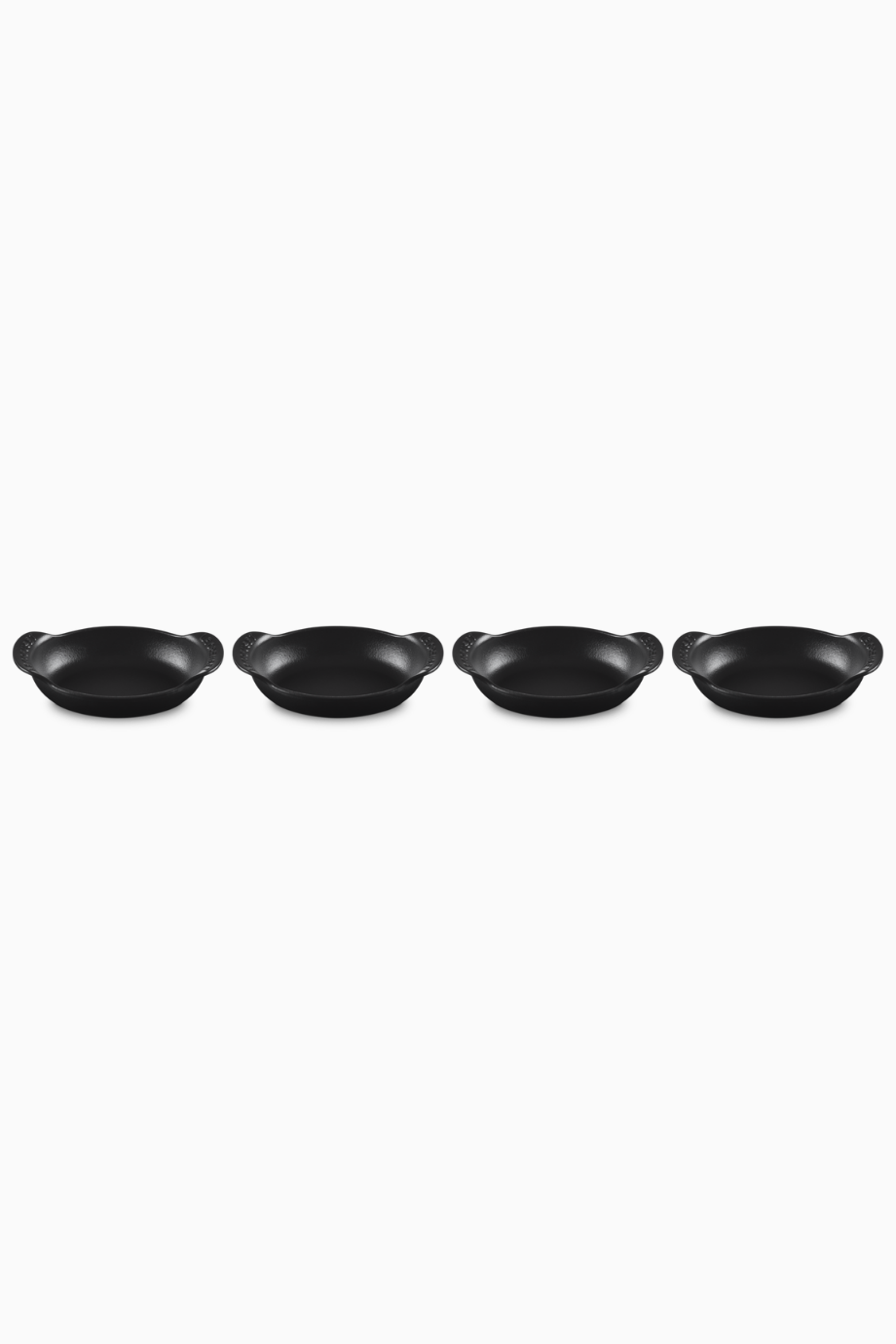 Gourmand 4’lü Mini Döküm Demir Fırın Tepsisi Seti Oval 15 cm, 300 ml