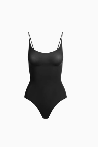 Şeffaf Dikişsiz Tanga Bodysuit, Orta Sıkıştırma, Hafif ve Şeffaf