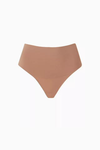 Smoothing Intimates Yüksek Bel Tanga, Pürüzsüz ve Dikişsiz, Siena Renk