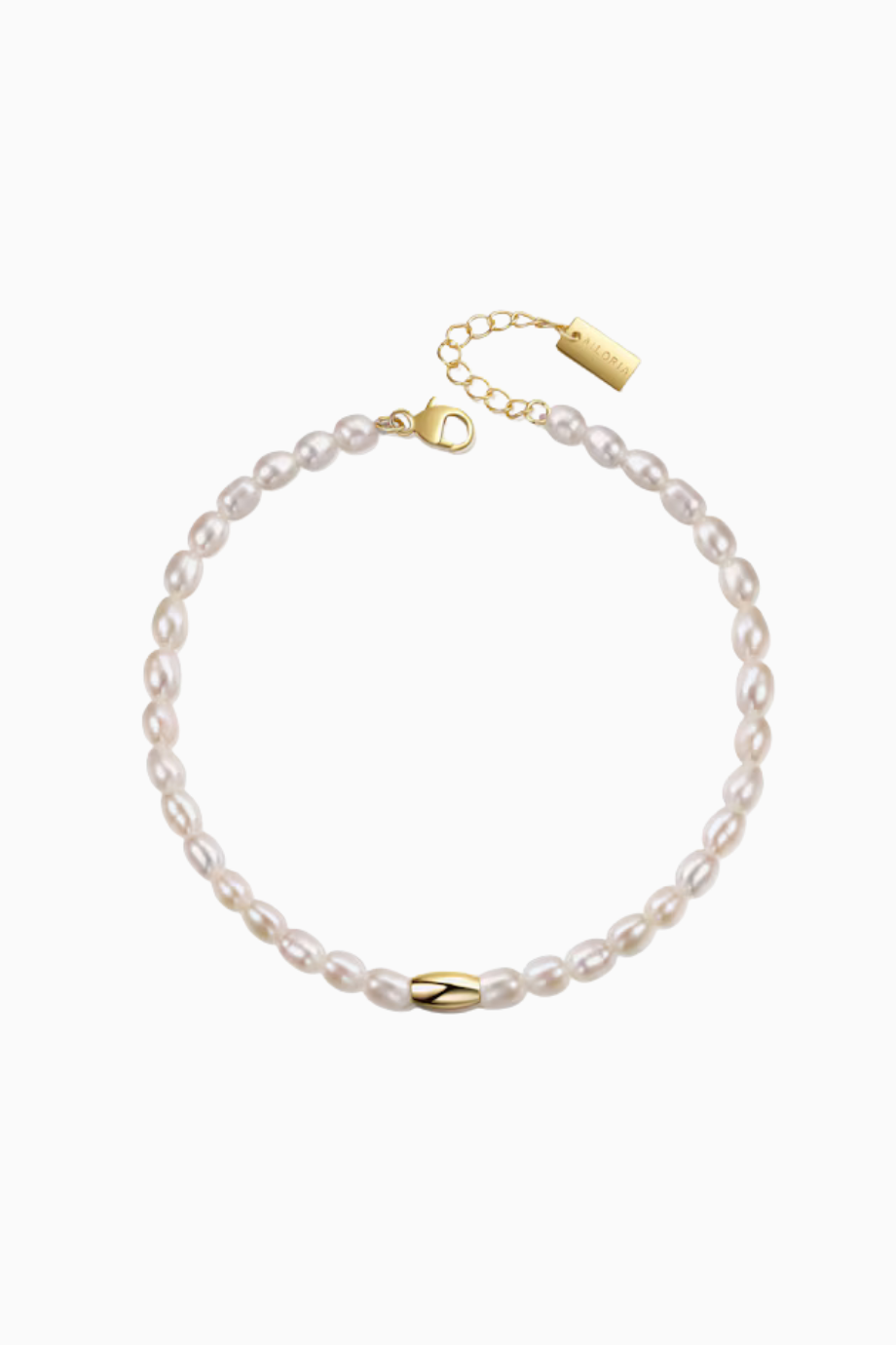 SANGO Bilezik, 925 Ayar Gümüş, 18K Altın Kaplama, Tatlı Su İncili Zarif Tasarım