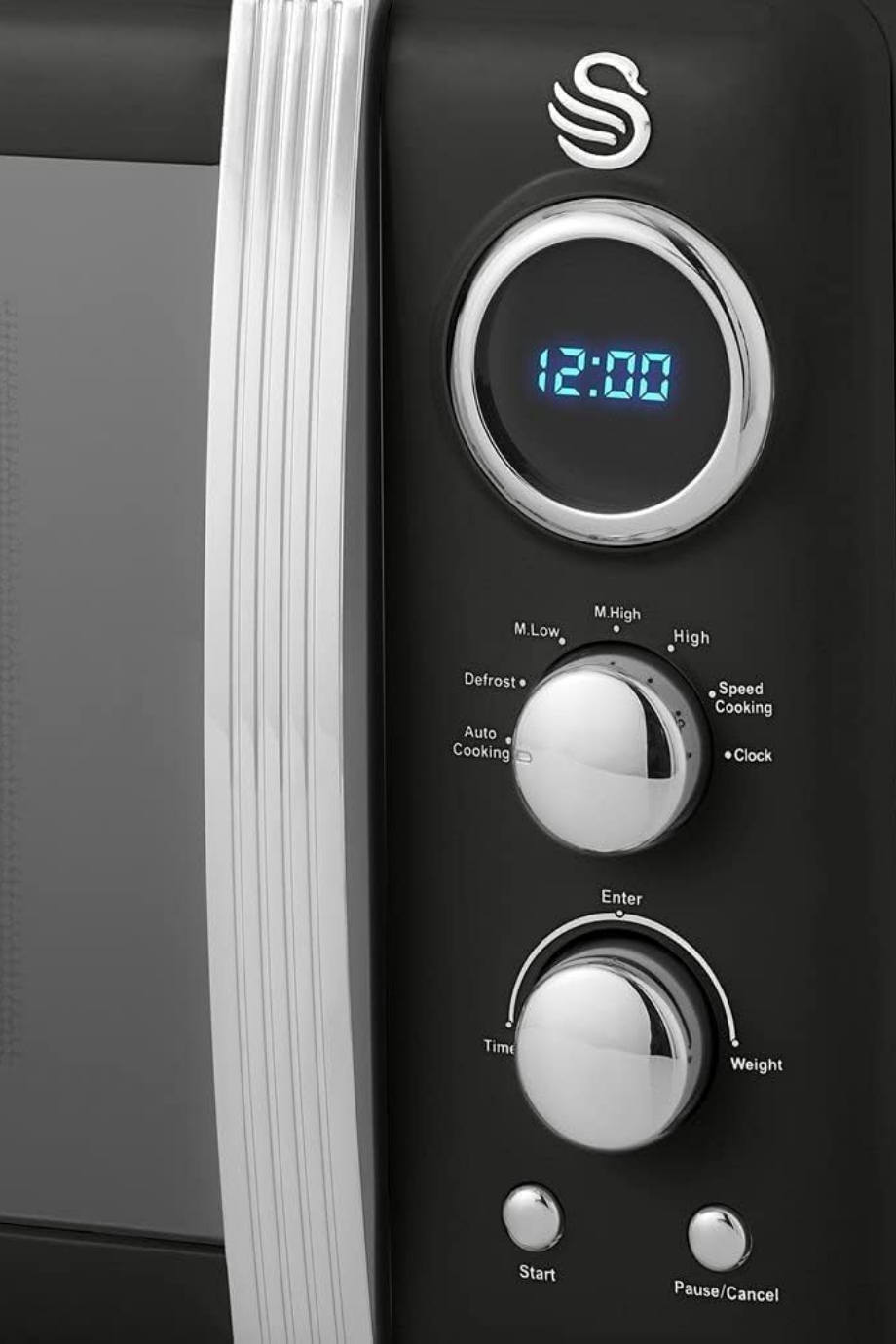 Retro Dijital Mikrodalga, 20 L, 800 W, 5 Güç Seviyesi ve Buz Çözme