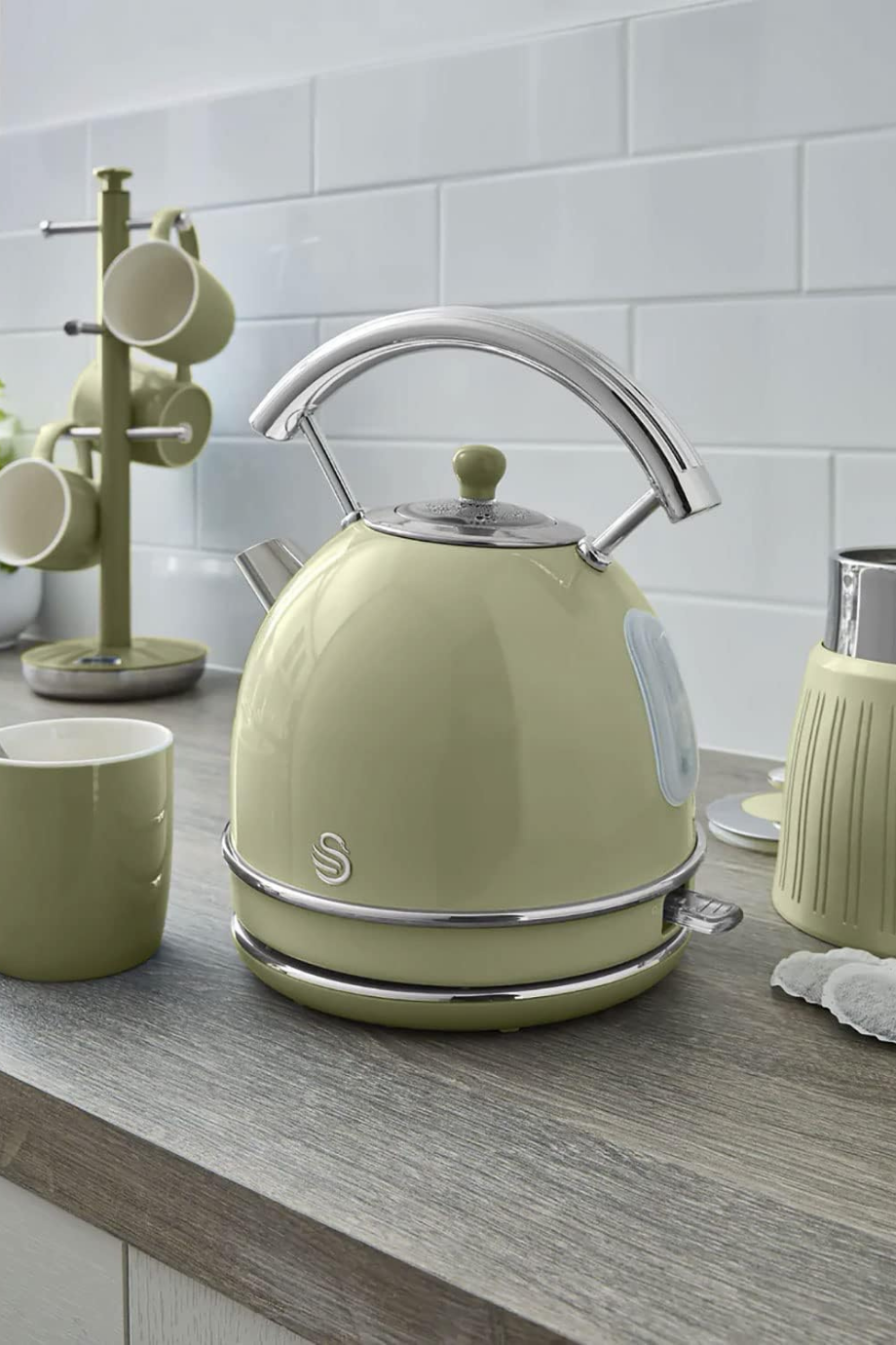 Retro Elektrikli Su Isıtıcısı, 1,8 Litre, 2200 W, Otomatik Kapanma ve Strix Controller