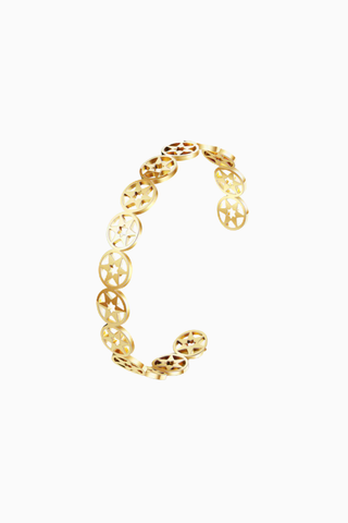 Alyna Bilezik, Paslanmaz Çelik, Yıldız Detaylı Modern ve Zarif Aksesuar