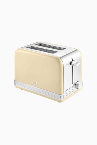 Retro 2 Dilimli Ekmek Kızartma Makinesi, 6 Kızartma Kademesi ve 3 Fonksiyonlu