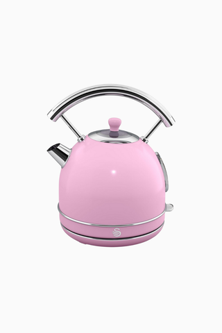 Retro Elektrikli Su Isıtıcısı 1,8L, 3000W, Paslanmaz Çelik ve Otomatik Kapanma Özellikli