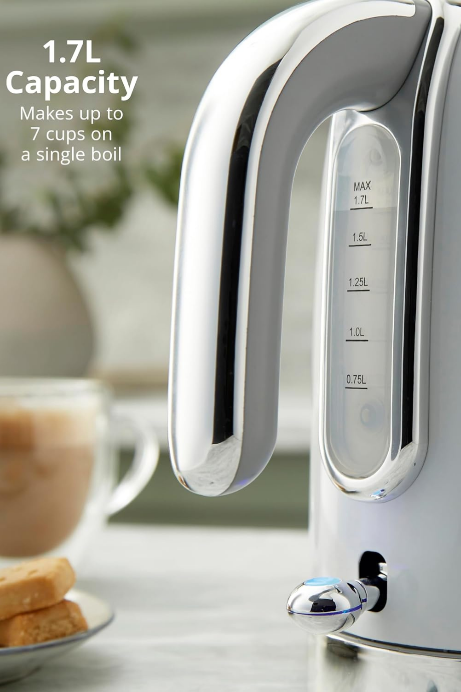 Solace Kablosuz Su Isıtıcısı 1,7L, 3000W Hızlı Kaynama ve Çıkarılabilir Kireç Filtresi