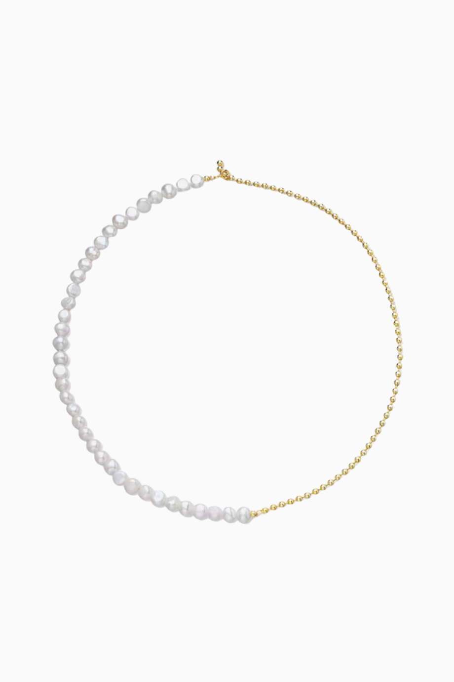 Sayo Kolye, 925 Ayar Gümüş ve 18 Ayar Altın Kaplama, Tatlı Su İncili