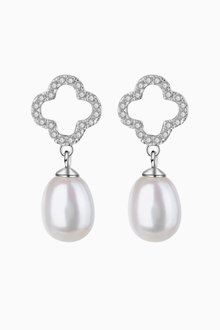 MAYU Küpeleri, 925 Ayar Gümüş, Tatlı Su İncisi ve Zirkon Taşlı Zarif ve Işıltılı Tasarım