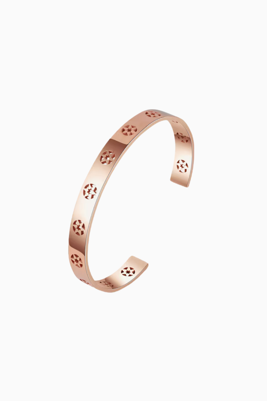 Yıldız Detaylı %100 Paslanmaz Çelik Bilezik, Modern ve Şık Tasarım