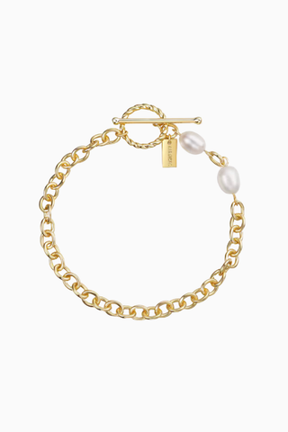 SHOUHEI Bilezik, 18 Ayar Altın Kaplama, 925 Ayar Gümüş