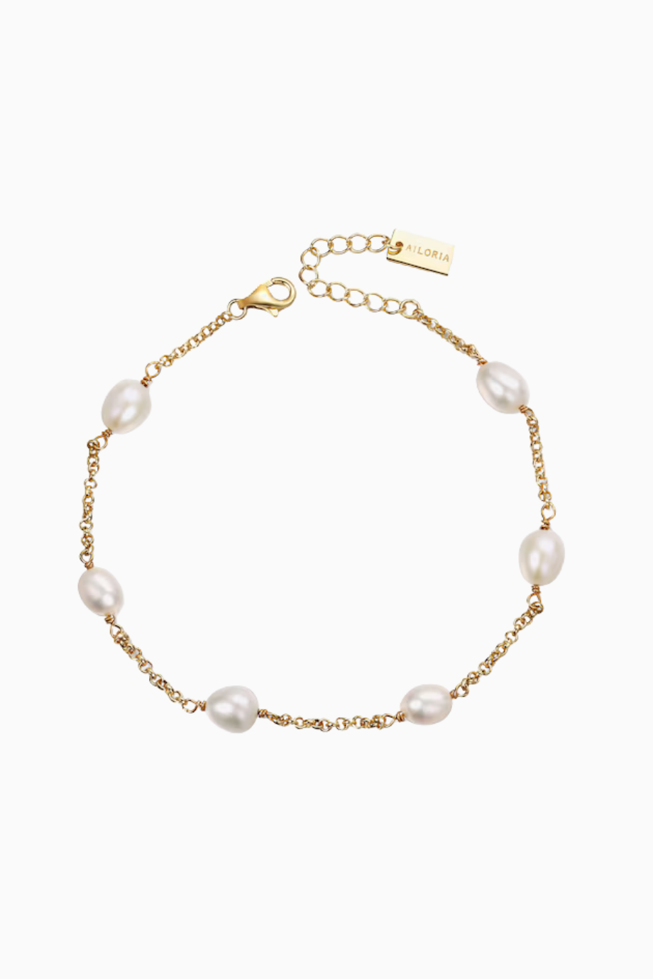 SHIZUKA Bilezik, 18 Ayar Altın Kaplama 925 Ayar Gümüş & Tatlı Su İncili